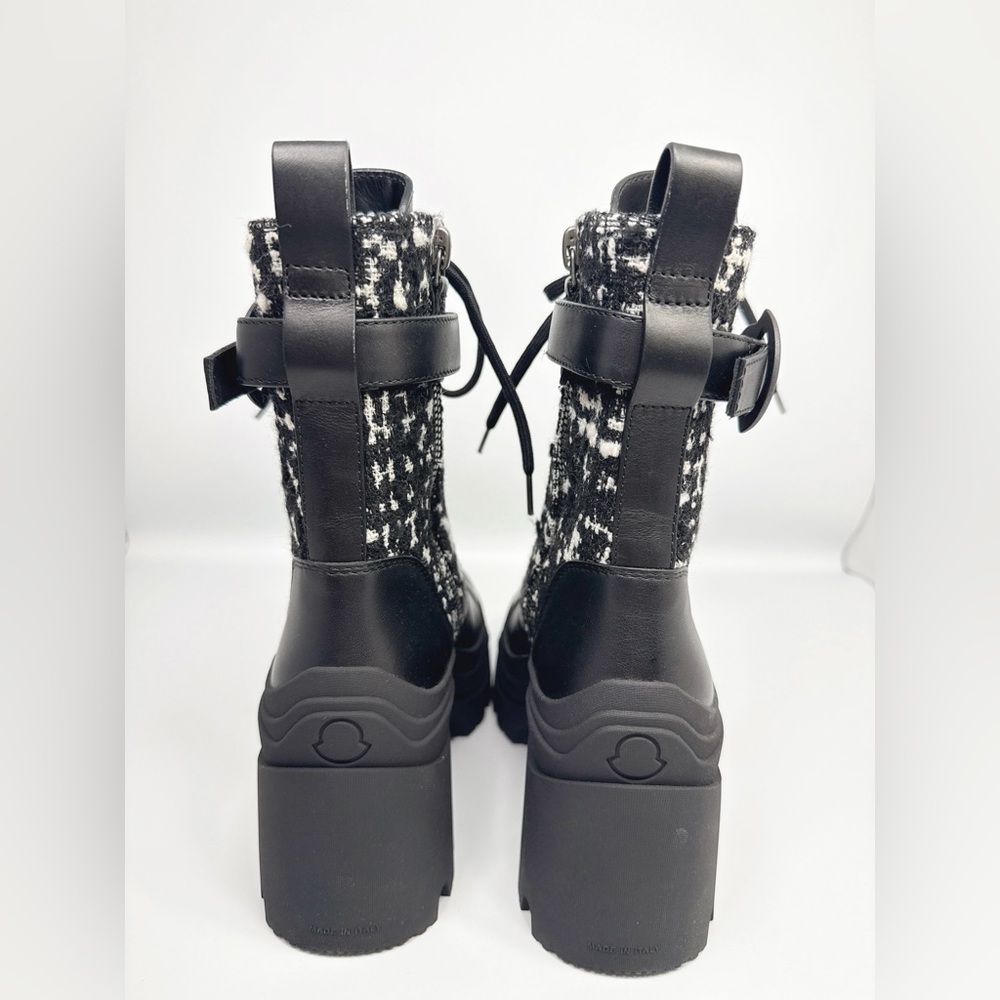 Moncler Envile Tweed Block Heel Boot - Picture 8 of 12